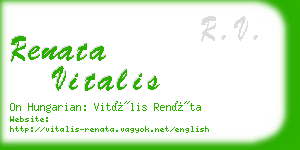 renata vitalis business card